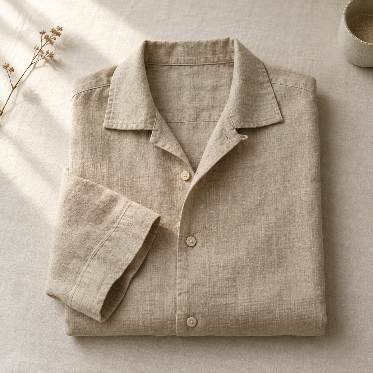 Relaxed Linen Shirt flat lay